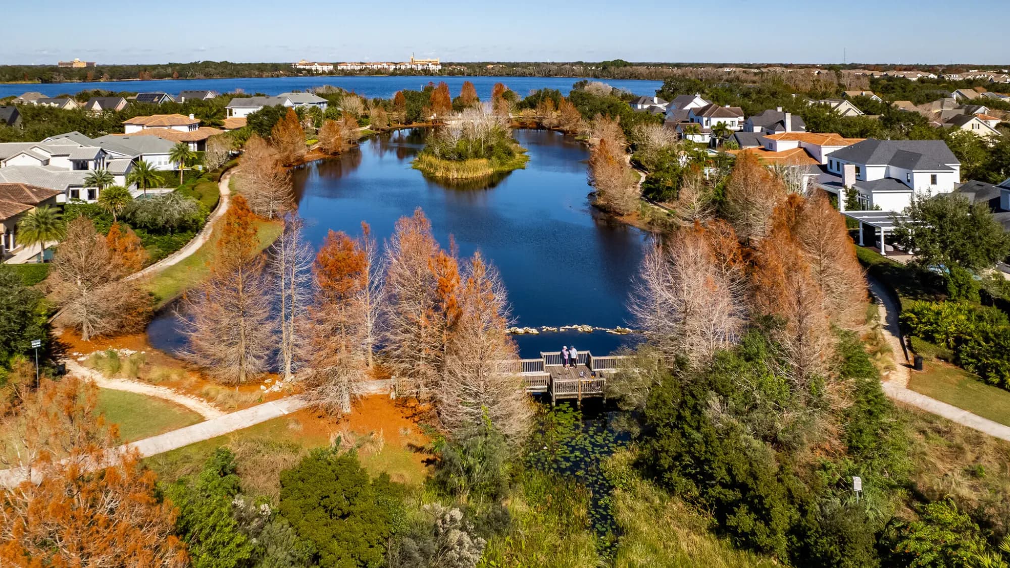 Lakeside homes in Baldwin Park, Orlando, Florida