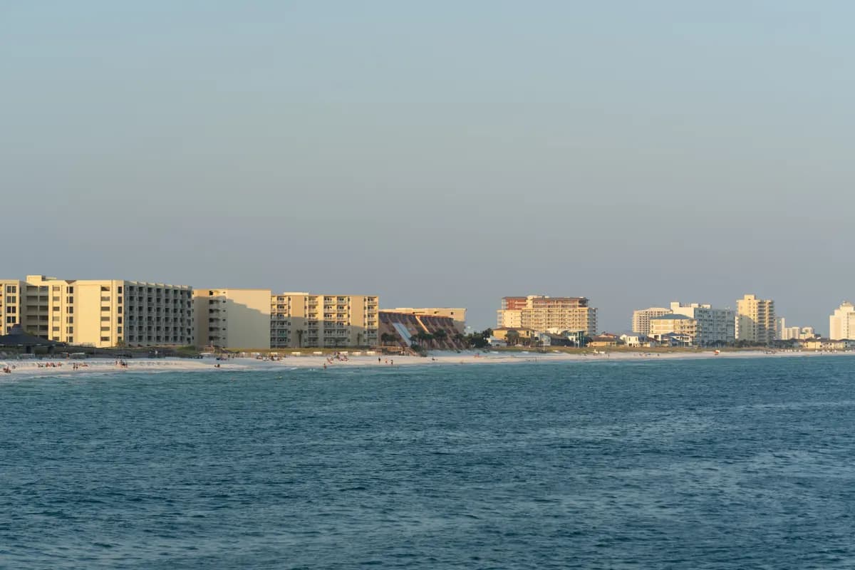Beachfront buildings at Destin, Florida