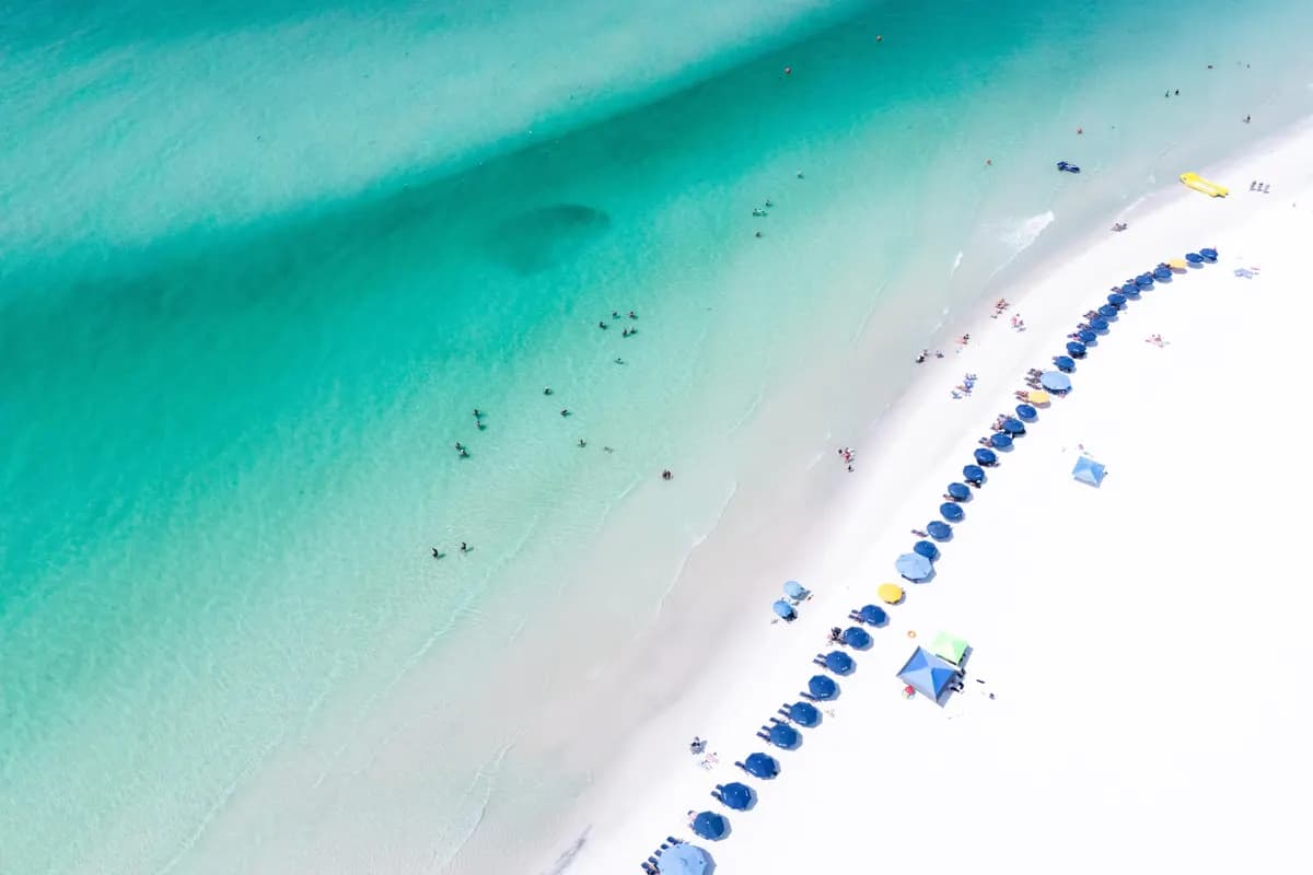 Santa Rosa Beach on the Florida Panhandle, from above