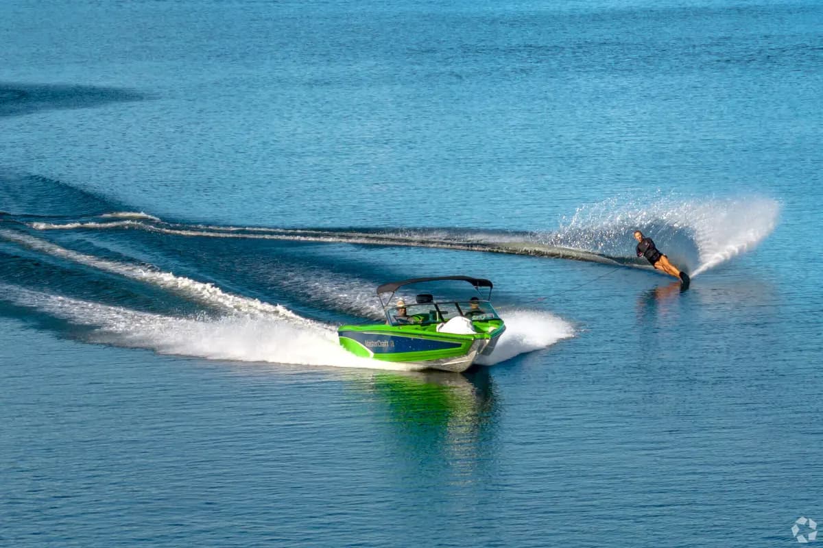 Water skiing on Lake Fox in Winter Haven, Florida