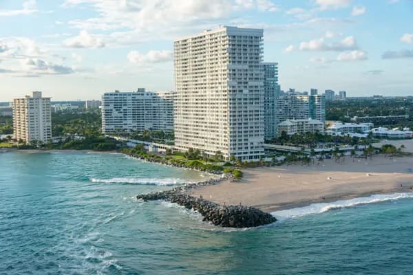 Beachfront towers at Bal Harbour in Miami, Florida