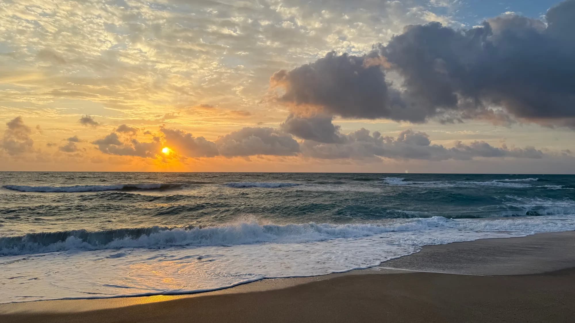 Sunrise over the shore at Jensen Beach, Florida