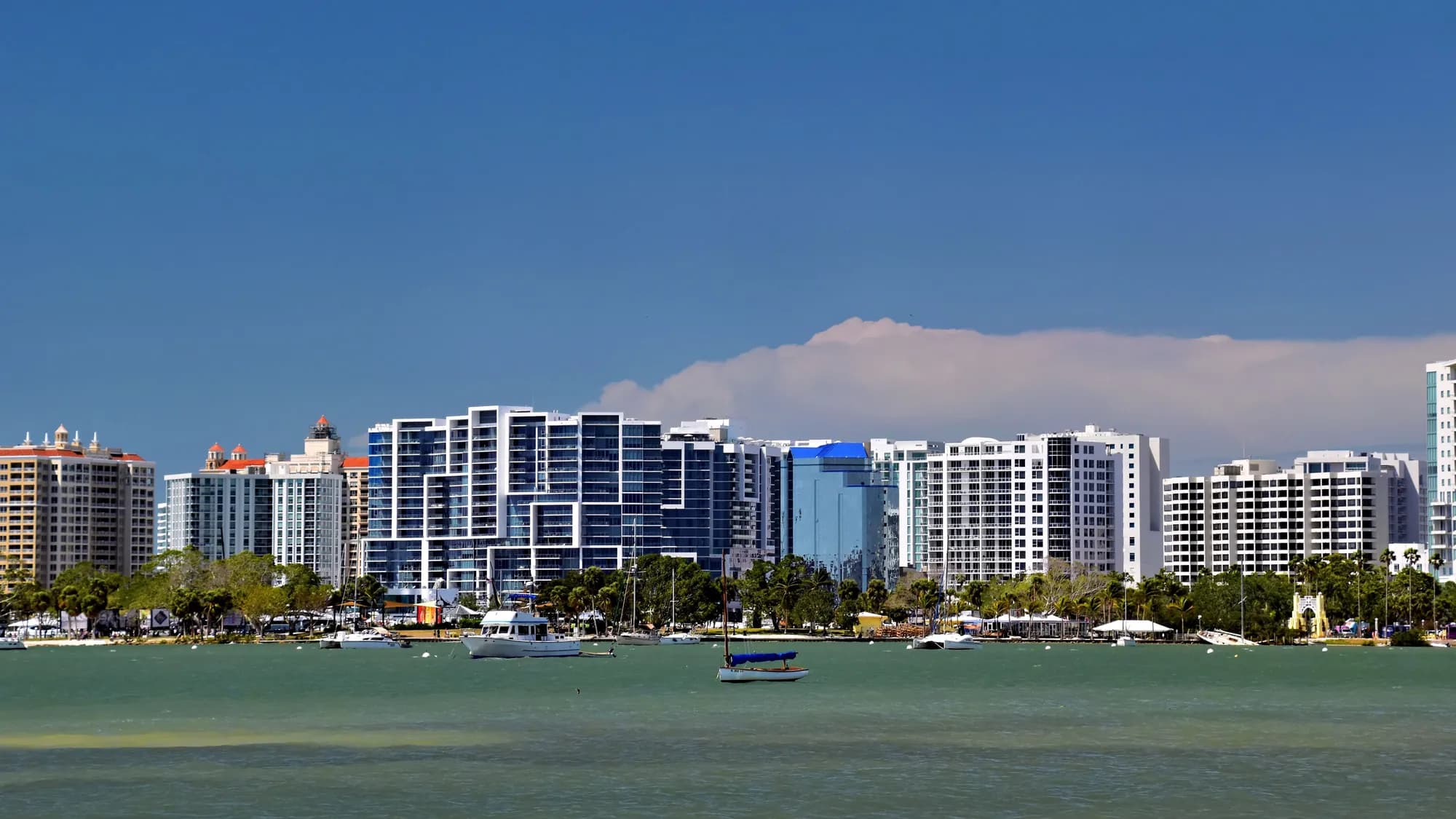 The Sarasota waterfront and skyline, Florida