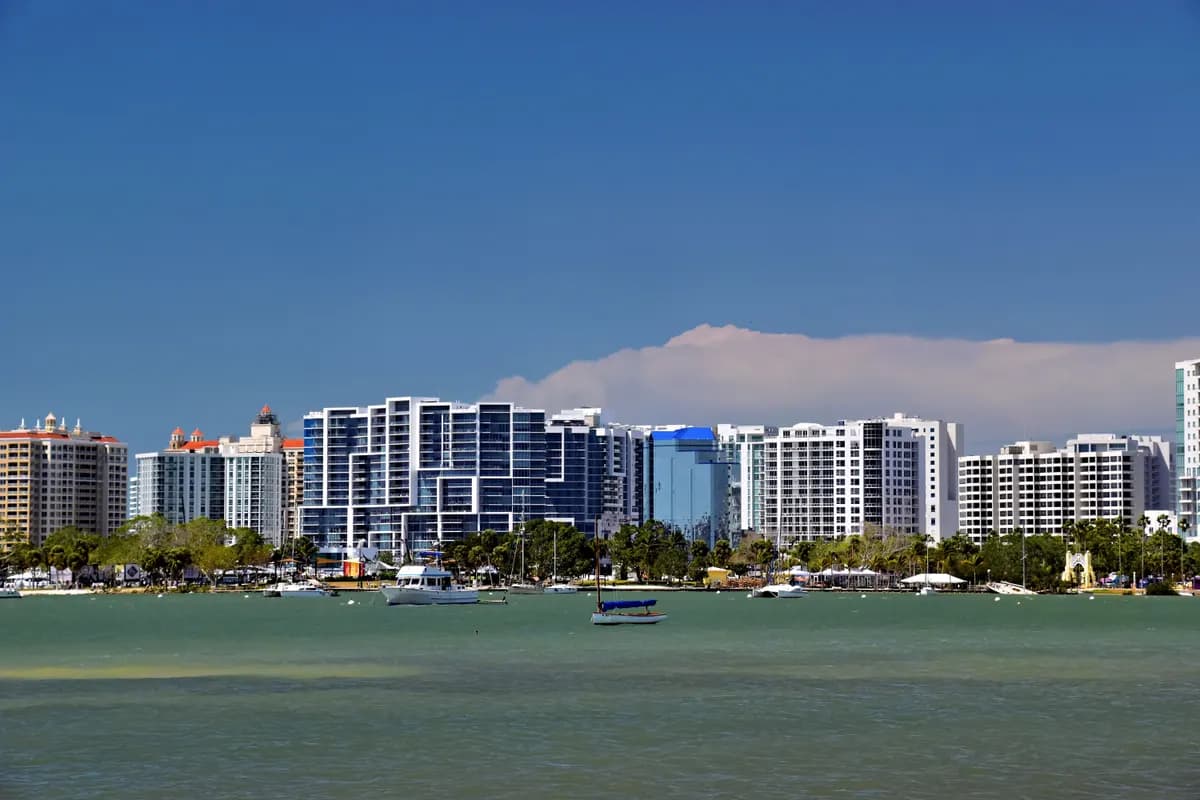 The Sarasota waterfront and skyline, Florida