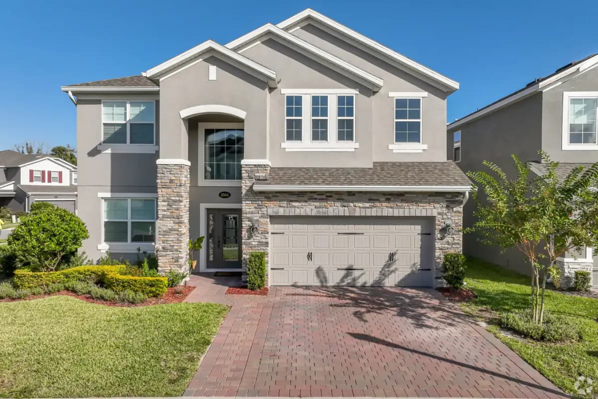 Two story brick and stucco homes in Sanford, Florida